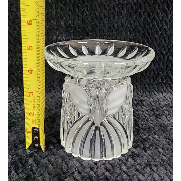 Vintage Gorham Crystal Angels of Peace Candle Holder Set - 3 pc set - 1990s - Picture 11 of 16